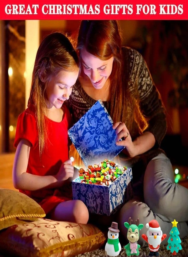 TERA13 Merry Christmas Eraser (24 Pcs) Smudge-Free Cute Pencil Erasers, Cute Small Eraser with Santa, Snowman & Tree Stationery Gift for Kids, Holiday School Supplies, Party Favors - Image 5